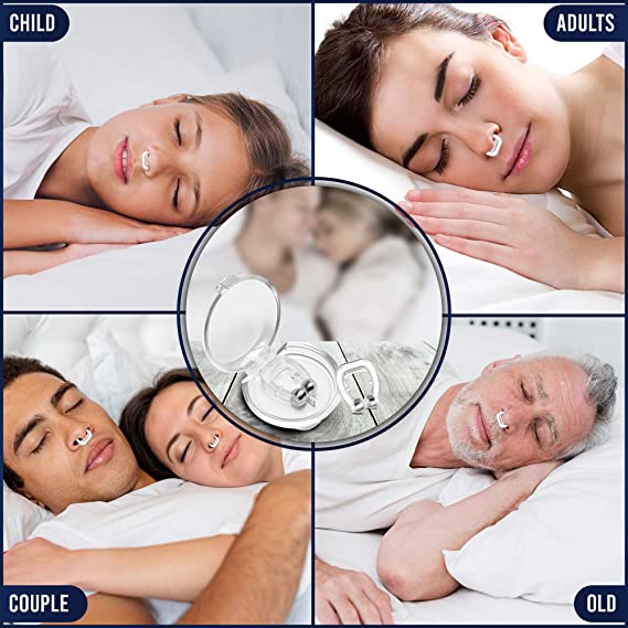 Anti snoring Devices - 4 Pack Magnetic Anti Snore Clip - Snoring Solution - Stop snoring Nose Device - Relieves Snore Naturally & Effectively for Men Women - wonderlivingus